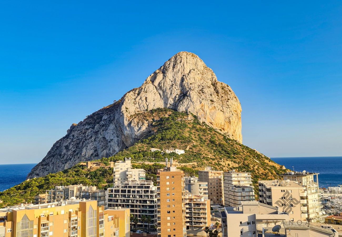 Blick auf den Peñon de Ifach von der Wohnung aus.